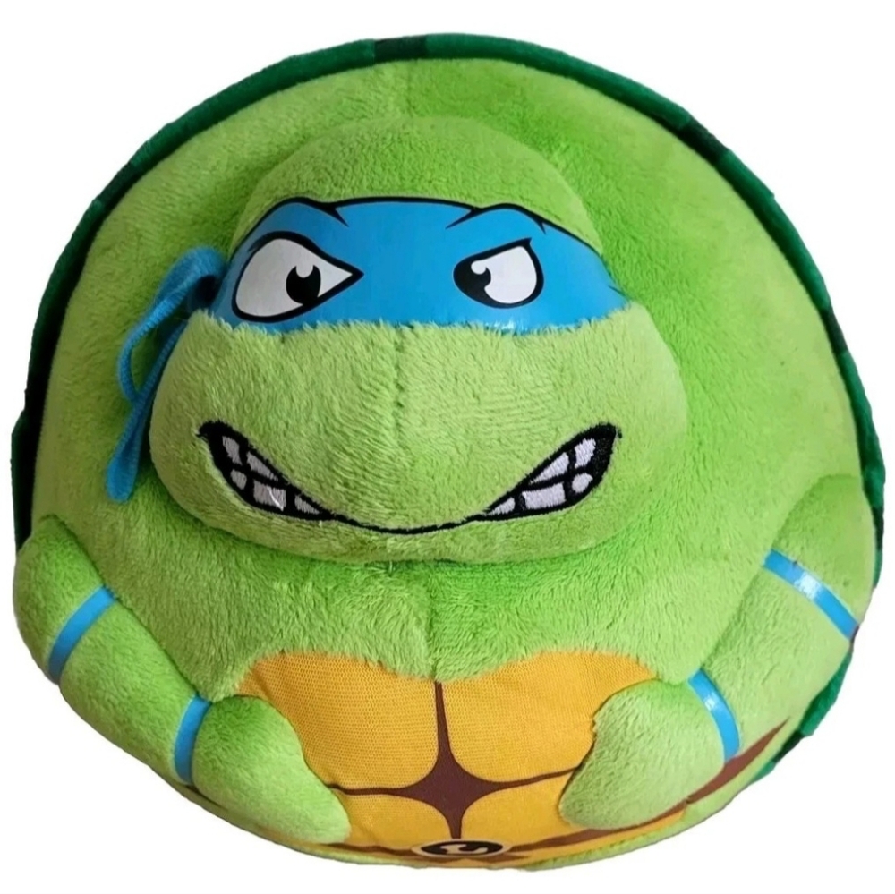 TY Beanie Ballz Ninja Turtles LEONARDO Plush Ball Stuffed Animal Toy Blue